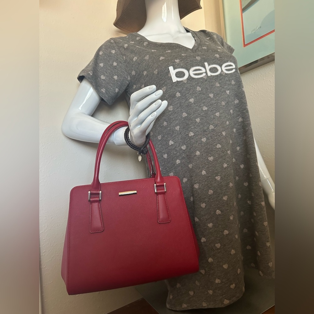 Burberry Red Saffiano Leather Handbag